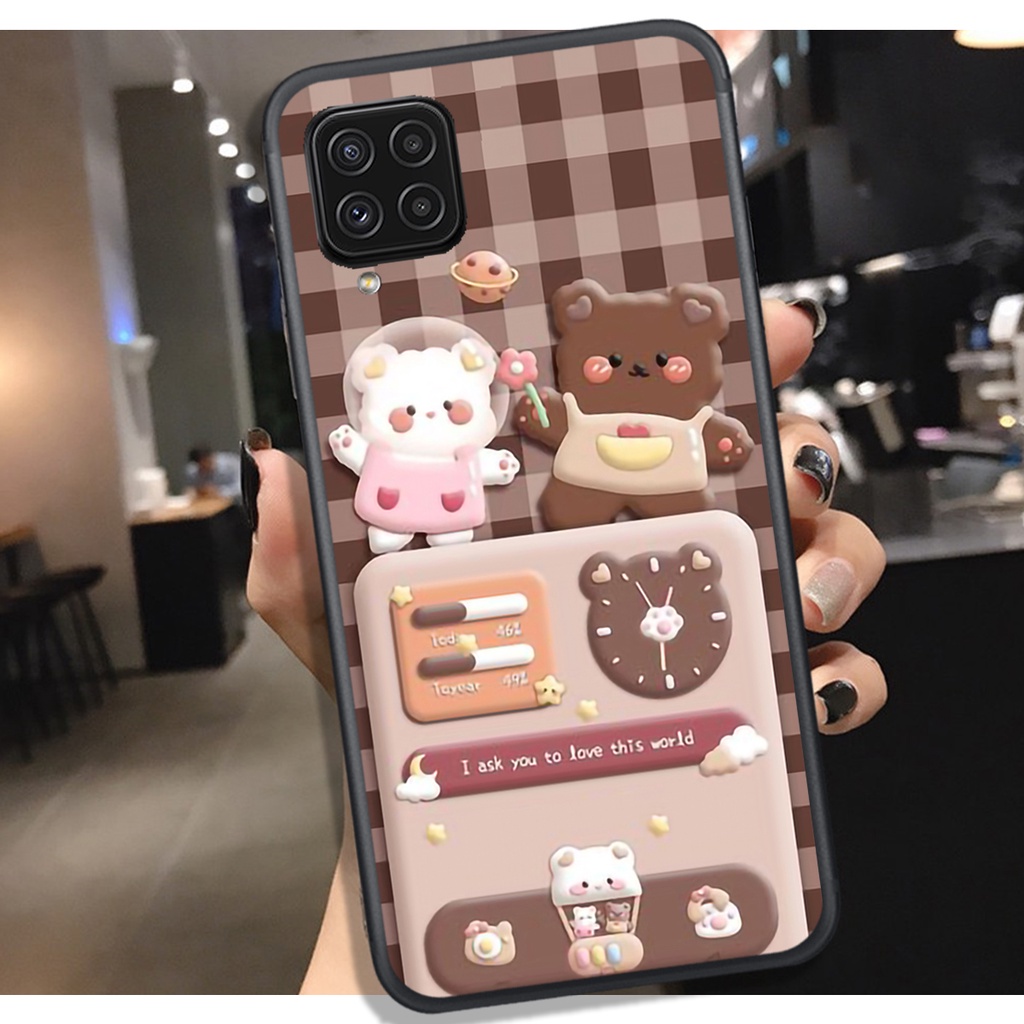 Ốp Lưng SamSung A12 5G - A22 4G - A22 5G - M32 - M33 -  53 , In Hình Gấu Socola Đẹp và Đáng Yêu.