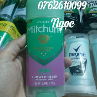 Lăn khử mùi Mitchum Triple Oder Defense Shower Fresh 48h ( 96g ) - hàng Mỹ