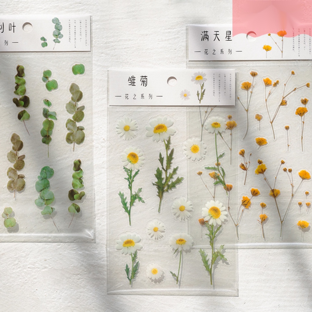 Bộ 6 Miếng Dán Hình Cây Hoa Trang Trí Diy