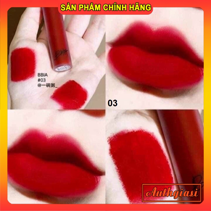 Son kem lì BBia Last Velvet Lip Tint Auth 100% mềm mịn môi lên màu siêu đẹp