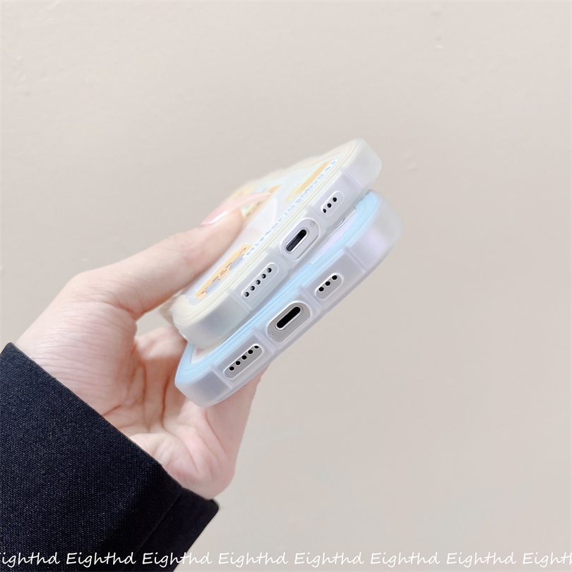 Ốp Điện Thoại Silicone Mềm Chống Sốc In Hình Gấu Phô Mai Cho iPhone 13 12 11 Pro Max X XR Xs Max 6 7 8 Plus
