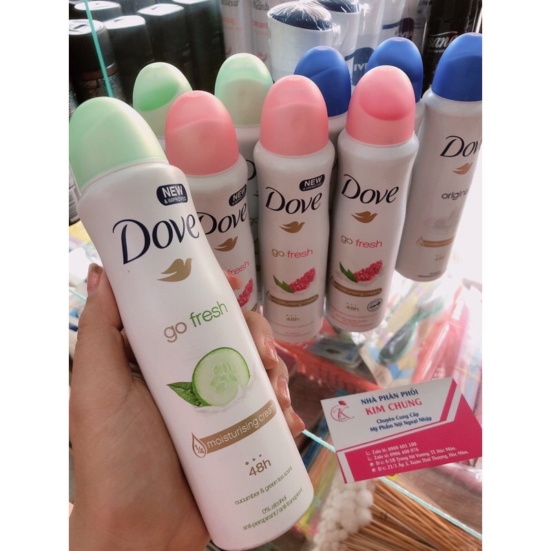 Xịt khử mùi Dove dành cho nữ hương Fresh 150ml