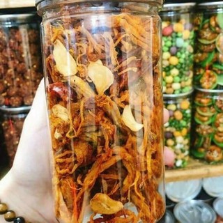 Hủ 300gr khô heo cháy tỏi ngon [ hủ pet)