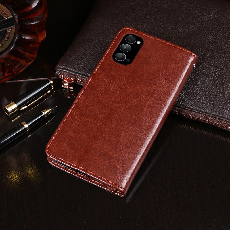 Bao Da Điện Thoại Pu Nắp Lật Kèm Ngăn Đựng Thẻ Cho Oppo Reno4 Reno 4 Ốp | BigBuy360 - bigbuy360.vn