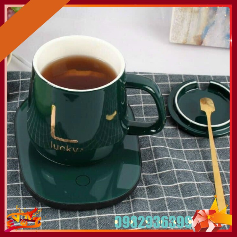(HOT) Bộ Cốc Giữ Nhiệt Hâm Nóng Đồ Uống Kèm Đế Hâm Nóng – Máy Làm Nóng Café – Đế Hâm Nóng Trà, Sữa