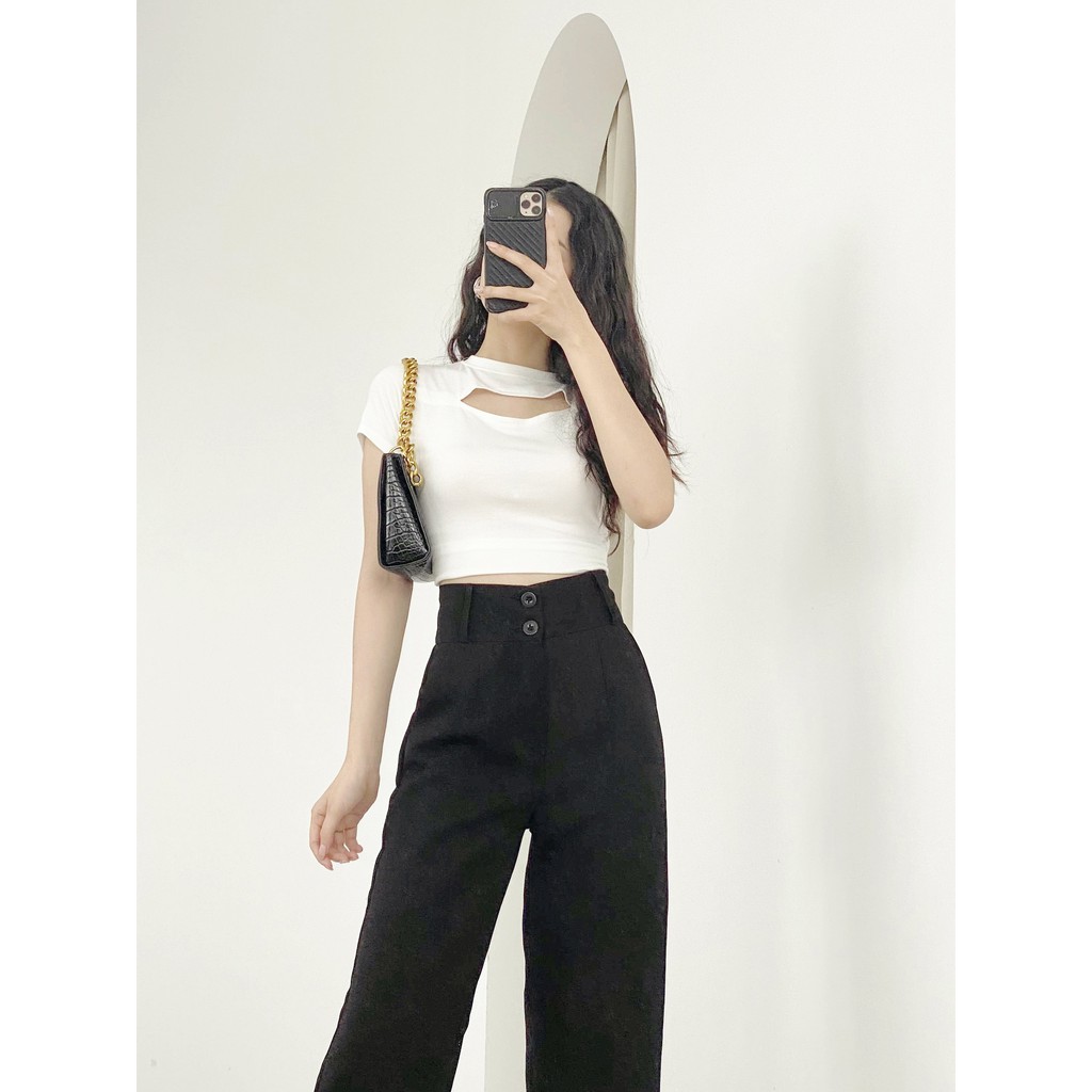 Quần ống rộng LYRA culottes vải tuyết mưa nữ lưng cao trẻ trung năng động thời trang - VXYQD0022 | BigBuy360 - bigbuy360.vn