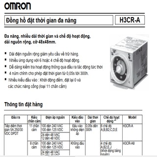 bộ định thời omron H3CR-A8