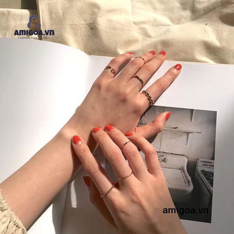 ✨✨Bộ 8 chiếc nhẫn khớp ngón tay thiết kế thời trang Boho cho nữ