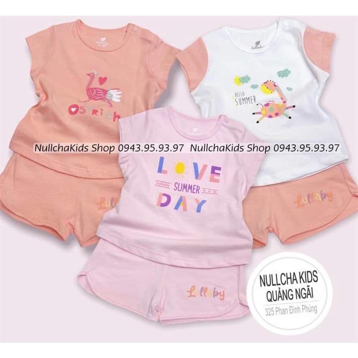 Bộ Cộc tay cotton cho bé gái NH303M