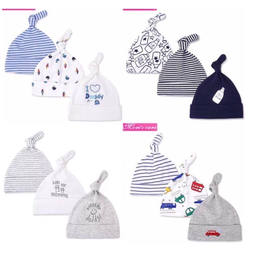 Set 3 mũ Momcare thắt nút