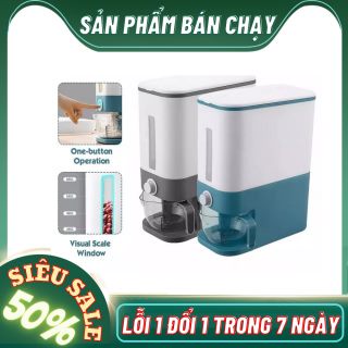[FREESHIP] THÙNG ĐỰNG GẠO VÀ CÁC LOẠI HẠT MINI 12KG KÈM CỐC VO GẠO KIỂU NHẬT TIỆN LỢI