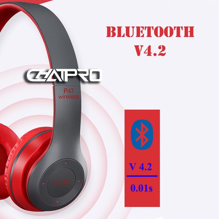 Tai nghe không dây bluetooth chụp tai P47 | BigBuy360 - bigbuy360.vn
