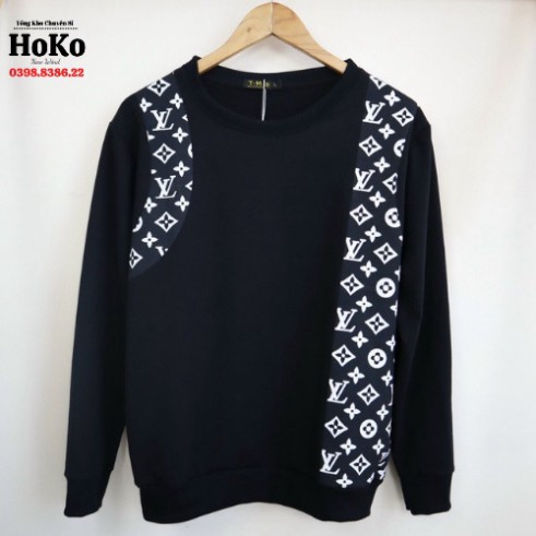 áo thun nam dài tay, áo nỉ nam đẹp phối họa tiết lv HOKO | BigBuy360 - bigbuy360.vn