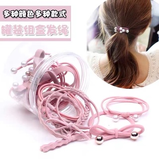 Set 24 Dây Thun Cột Tóc Phong Cách Hàn Quốc Đơn Giản Độc Đáo