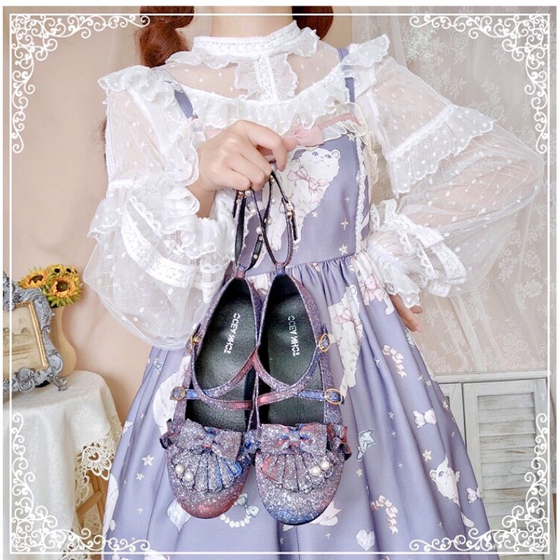 Giày LOLITA galaxy vỏ xò sequin chính hãng