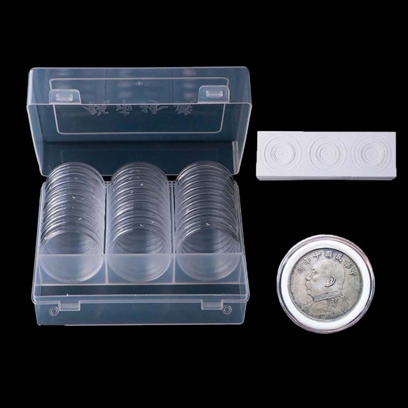Set 30 Hộp Đựng Tiền Xu 46mm