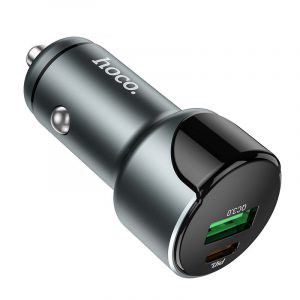 Tẩu sạc nhanh ôtô Hoco Z42 PD20W, QC3.0 có đèn LED hiển thị, 2 cổng sạc - Chính hãng