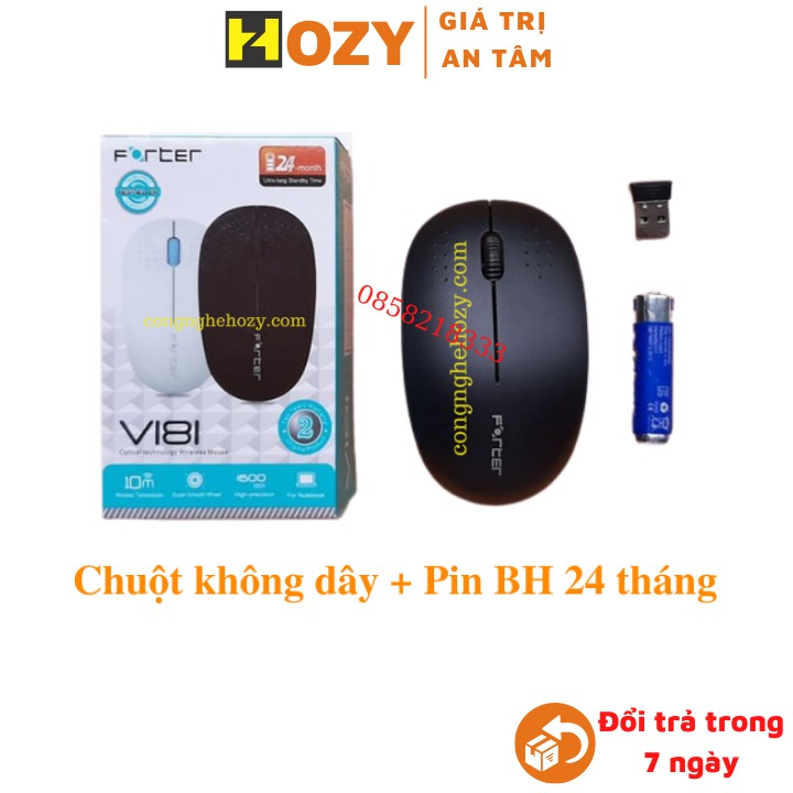 CHUỘT KHÔNG DÂY FORTER KÈM PIN V181 BH 24 THÁNG