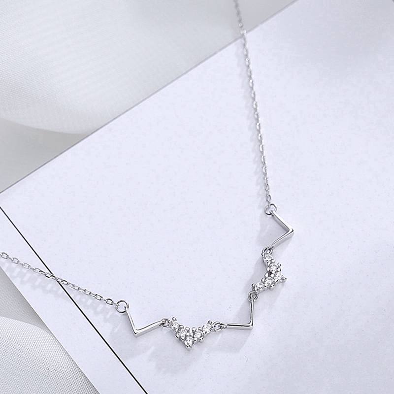 Vòng cổ chocker bạc đính đá pha lê thời trang nữ | BigBuy360 - bigbuy360.vn