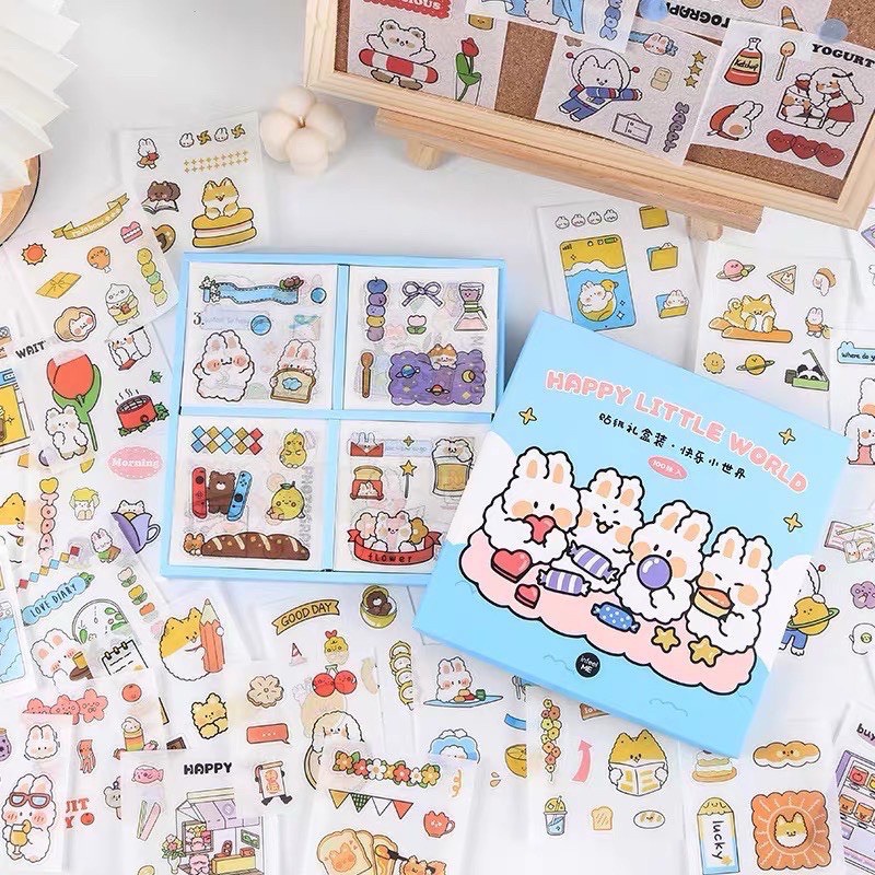 Hộp 1000 Sticker Dán Trang Trí CHÍNH HÃNG TELADO siêu dính