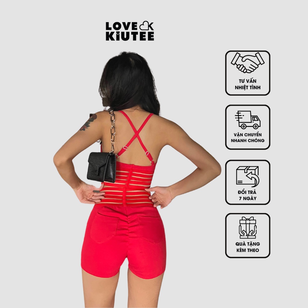Nguyên bộ áo quần chun mông màu sắc nổi bật dành cho nữ LOVEKIUTEE