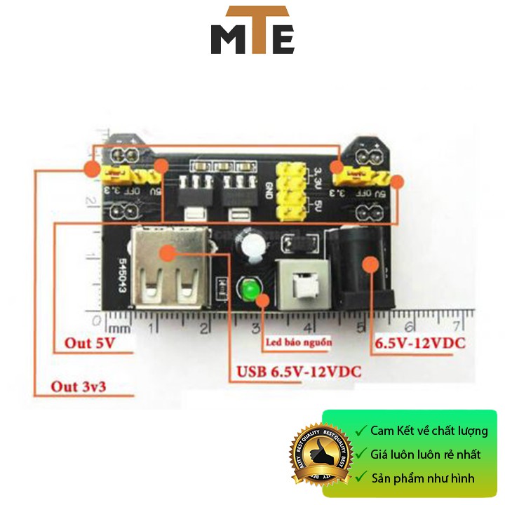 Mạch cấp nguồn cho board test 3.3v - 5v - Module arduino