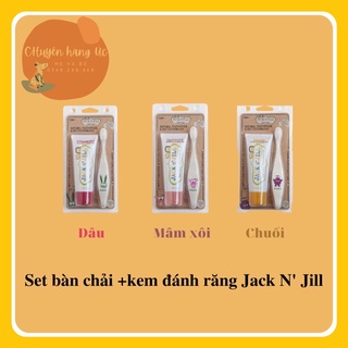 Set bàn chải và kem đánh răng hữu cơ Jack n Jill Úc cho bé