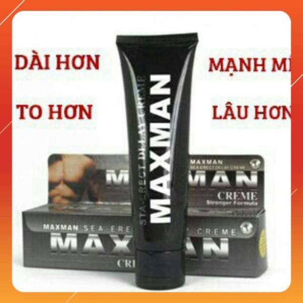 KÍN ĐÁO & CHE TÊN [Hàng USA] Gel MAXMAN - Gel Bôi Tăng Kích Thước Cậu Nhỏ, Chống xuất tinh sớm, Không Biết Mệt Mỏi -Luôn