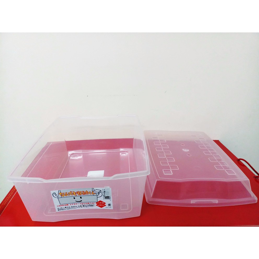 Hộp nhựa đựng đồ trong suốt có nắp, cỡ giấy photo A4. Nhật sx. K967