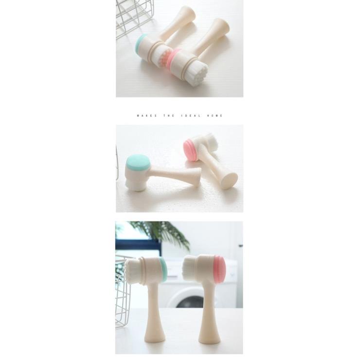 Bàn Chải Rửa Mặt 2 Đầu Silicone