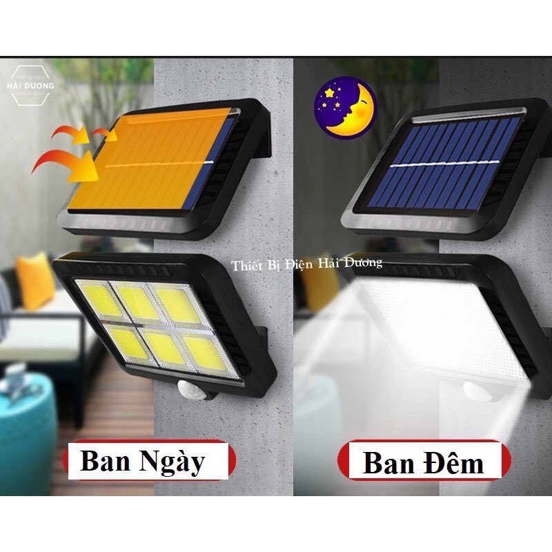 Đèn năng lượng mặt trời ⚡️𝐅𝐑𝐄𝐄 𝐒𝐇𝐈𝐏⚡️ đèn LED cảm ứng  120 LED COB cảm biến chuyển động, cảm biến ánh sáng - BH 1 đổi 1!