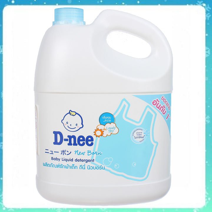 Nước giặt dnee xanh 3L mẫu mới nắp Neo chính hãng thái lan