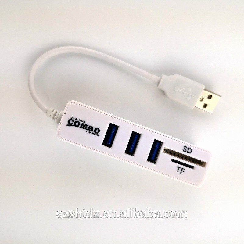 Hub Combo USB đọc thẻ với 3 cổng USB