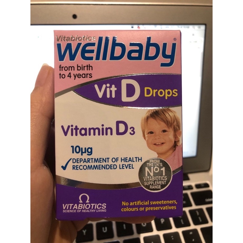 [Date 06.23][Chính Hãng UK] Wellbaby Vitamin D3 Drops cho bé trẻ sơ sinh.