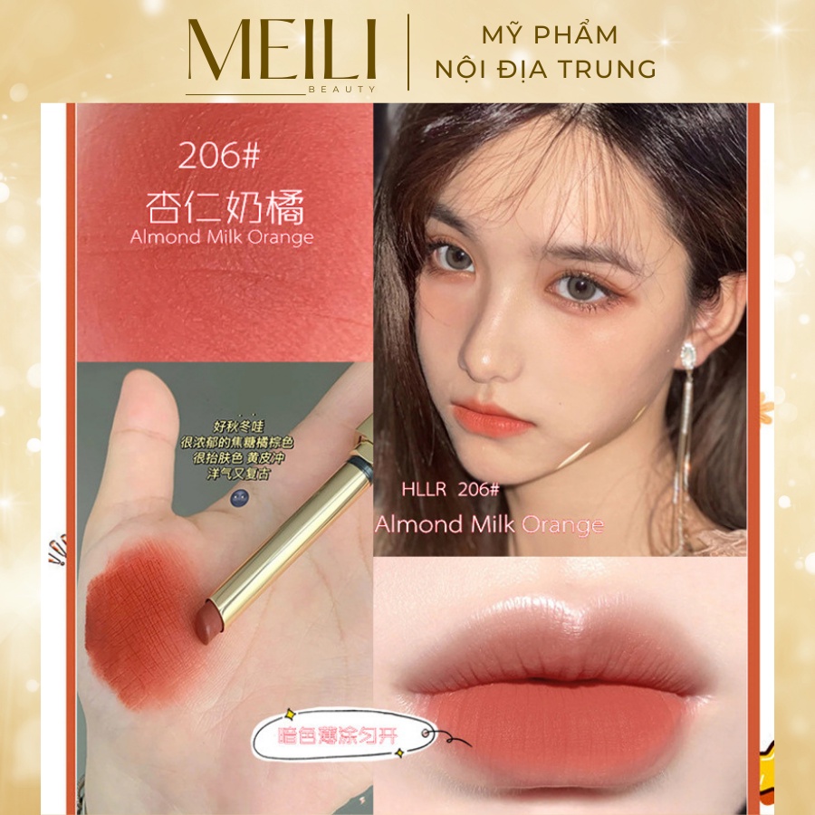 [HOT] Son Thỏi Căng Mọng Môi HLLR Lips Lâu Trôi Lên Màu Nhanh Dưỡng Ẩm Không Khô Môi - Meili Beauty