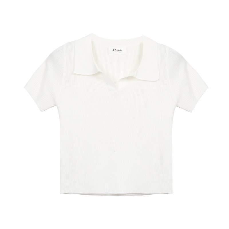 Áo Croptop  FREESHIP  Áo Croptop Nữ Tay Ngắn Có Cổ Dáng Polo Siêu Xinh Mềm Mịn