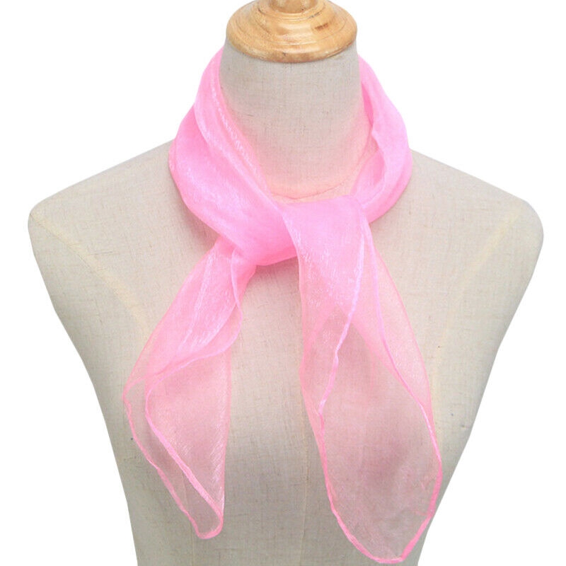 Khăn Choàng Vuông Màu Trơn Phong Cách Retro