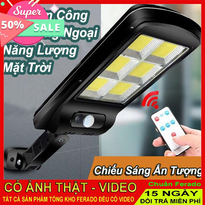 Đèn Năng Lượng Mặt Trời 6 Bóng Kèm Điều Khiển Cảm Biến Chuyển Động, Chống Trộm Hiệu Quả