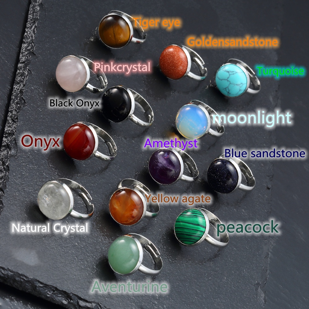 Nhẫn Đính Đá Mắt Hổ Phách Tự Nhiên Phong Cách Vintage