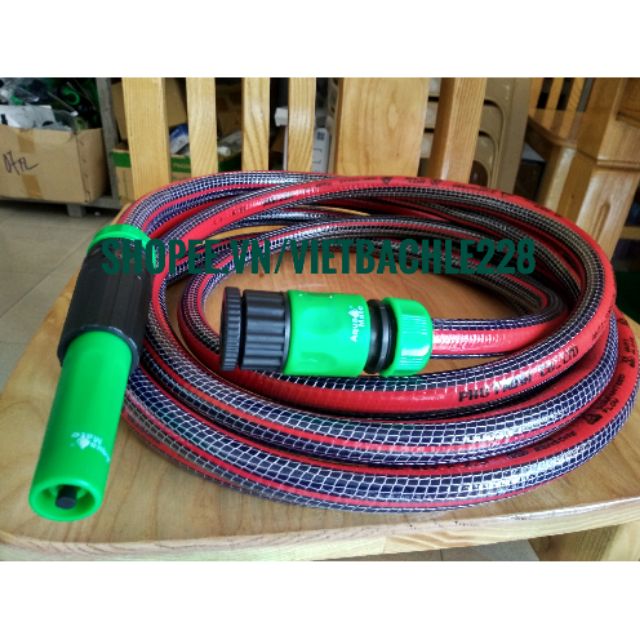 Bộ Dây Vòi Phun Nước Tưới Cây, Rửa Xe Tăng Áp Siêu Bền Dài 10 Mét