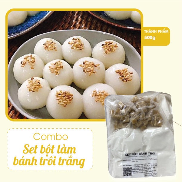 [Ship nhanh 2h] Set bột làm bánh trôi màu trắng 500g