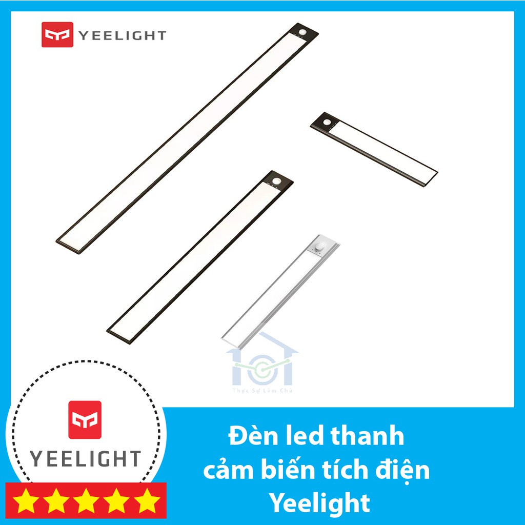 Bản quốc tế - Đèn led thanh cảm biến tích điện Xiaomi Yeelight, 20-40-60cm, pin sạc type C, có 3 mưc sáng