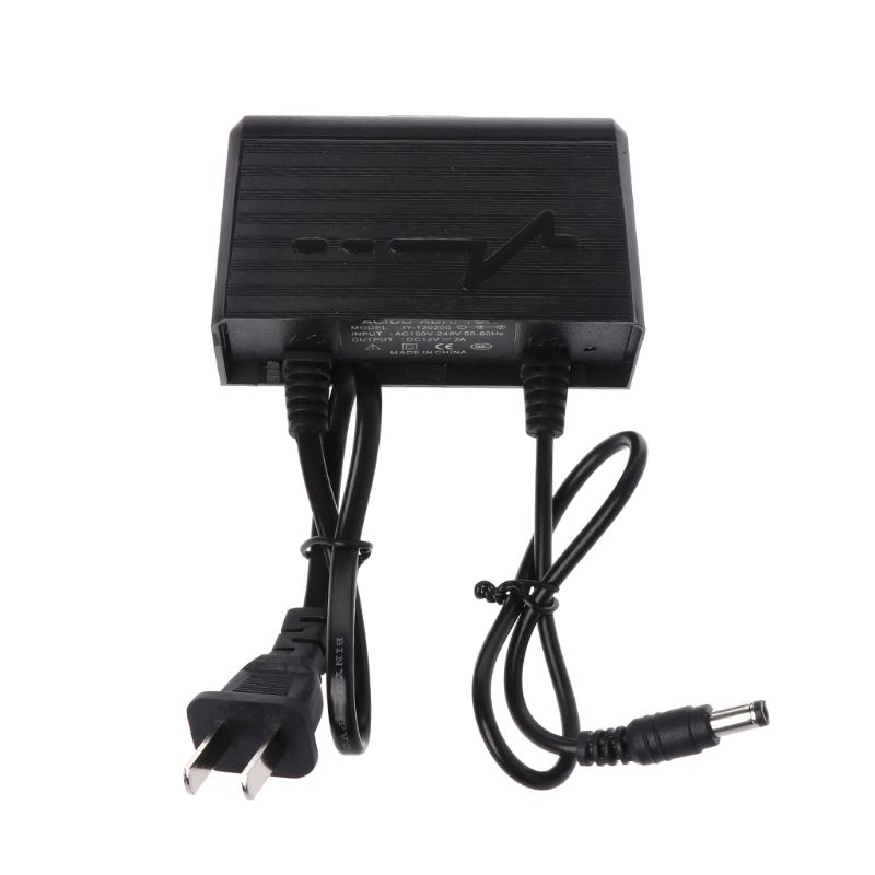 btsg Power Supply AC DC Charger Adapter 12V 2A EU US Plug Waterproof Outdoor for Monitor CCTV CCD Security Camera