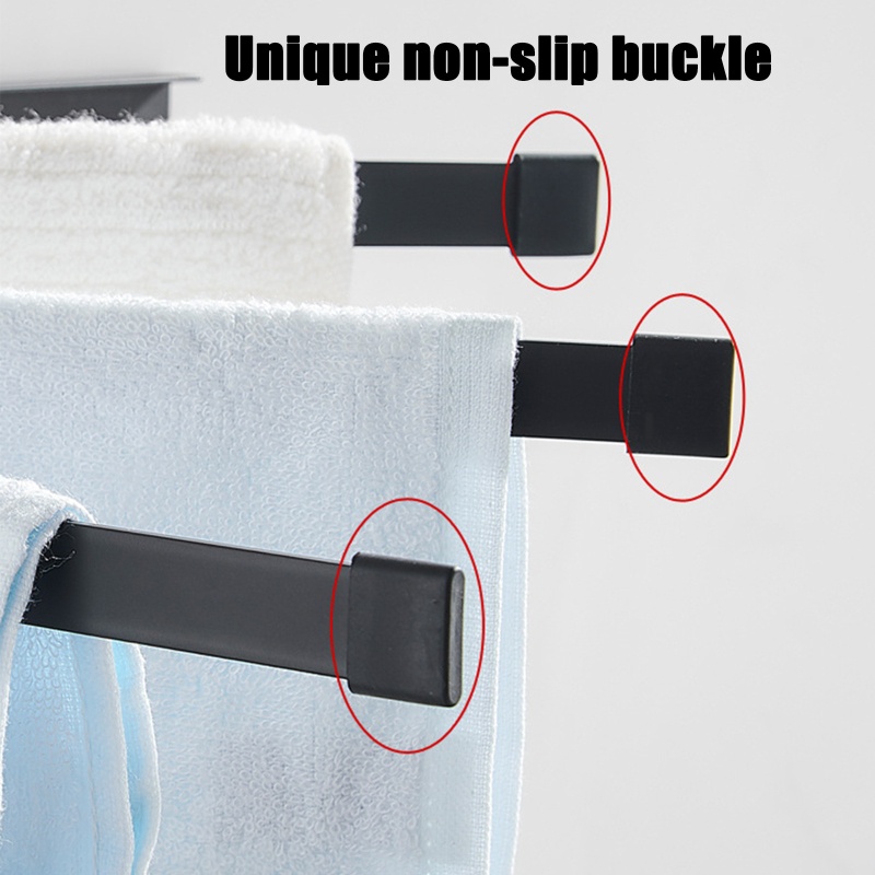 Giá Đỡ Treo Khăn Tắm Gắn Tường Xoay 180 Độ Đa Năng Cho Phòng Tắm/Nhà Bếp