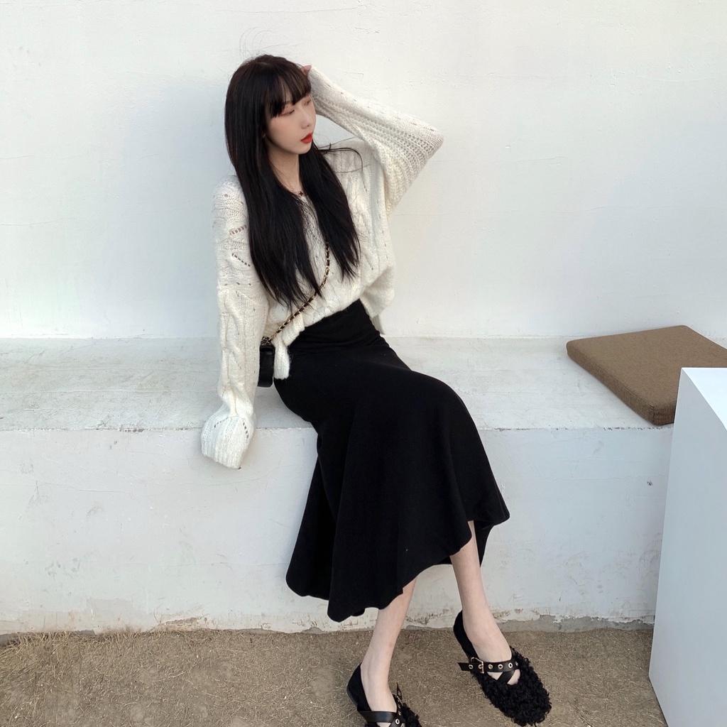 chân váy đuôi cá dài tôn dáng phong cách hàn quốc tôn dáng sexy