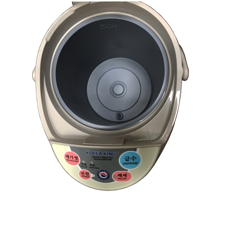 Bình thủy điện Korea King KBM-43E 4,3L - Công suất 750w -  Nút bấm điện tử - Ruột bình chống dính - Bảo hành 1 năm