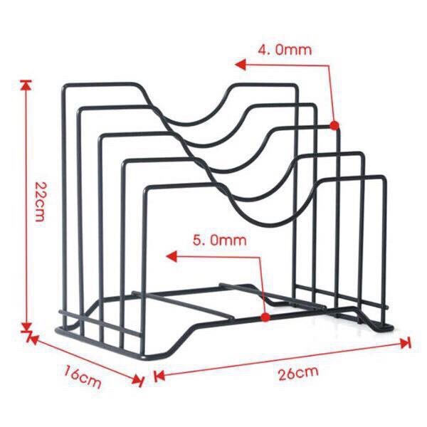 KỆ GÁC VUNG NỒI VÀ DAO THỚT ĐA NĂNG 4 NGĂN - KỆ CÀI DAO THỚT ĐA NĂNG