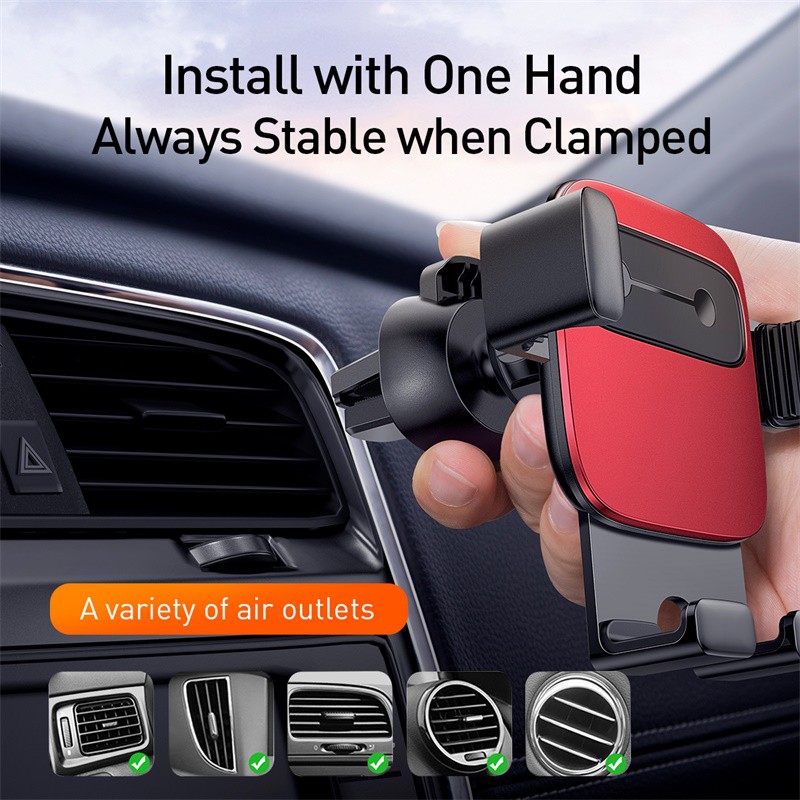 Giá kê điện thoại trên xe hơi - Baseus Cube Gravity Vehicle-Mounted Holder | BigBuy360 - bigbuy360.vn