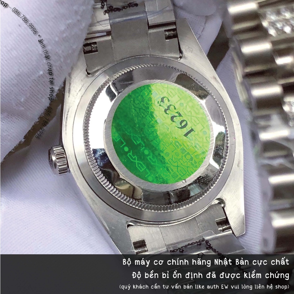 Đồng Hồ Nam RL GOLD DAY-DATE Full Đá Máy Cơ Automatic Nhật Size 38 Chống Nước 5ATM