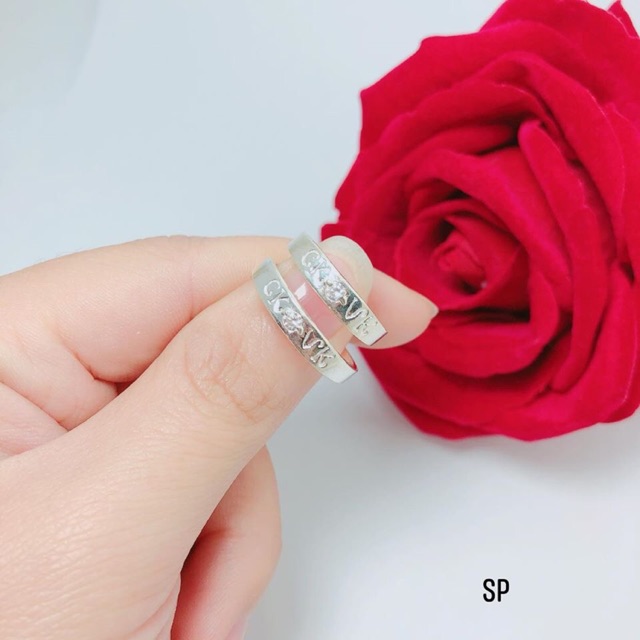 NHẪN ĐÔI KHẮC CHỮ BẠC TA